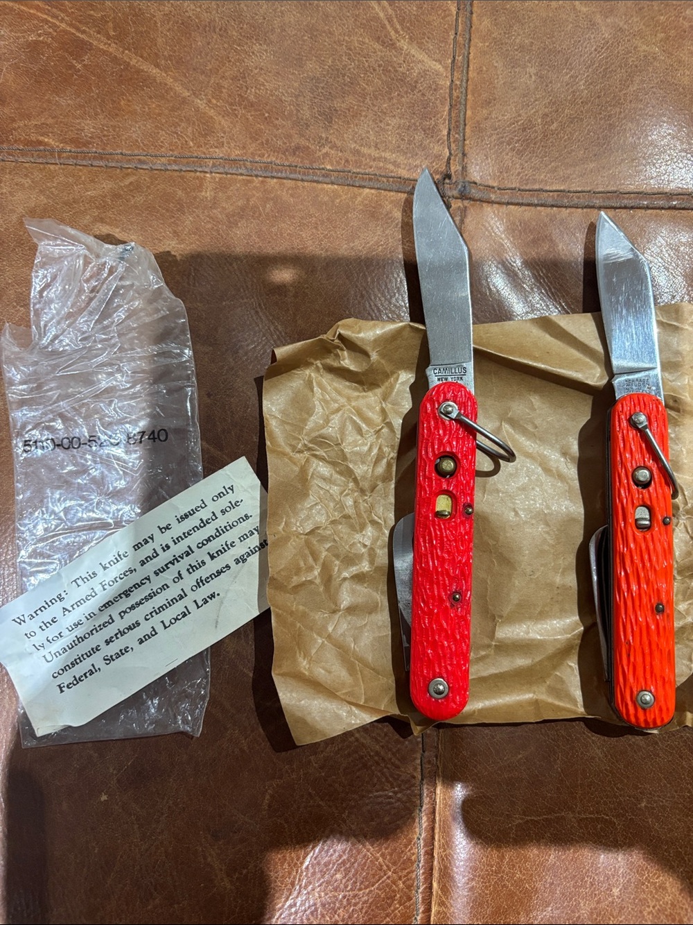 Schrade Walden & Camillus Auto Pilot Survival Knives